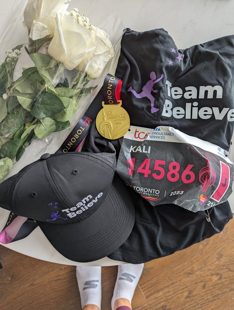 Today I completed the <a href="/TOwaterfront42k/">TCS Toronto Waterfront Marathon</a> Half Marathon! 🏃‍♀️🏅As a first time half marathon runner, it was an honour to run for @CBelieveCA and the #TeamBelieve group. Thank you to all who supported &amp; donated to my run! #chooseTOrun
