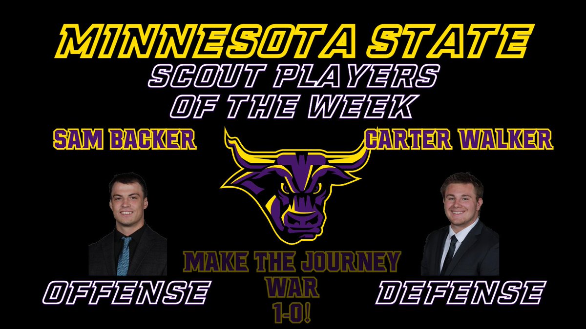 Maverick Football Scoop (@maverick_scoop) on Twitter photo Scout Players of the Week go to <a href="/SamBacker5/">Sam Backer</a> and <a href="/CarterWalker04/">Carter Walker</a> for giving an elite look all week long!
#MakeTheJourney #RollHerd #HornsUp #C2BE #WAR #BAW #RTD 1-0! Scout Players of the Week go to <a href="/SamBacker5/">Sam Backer</a> and <a href="/CarterWalker04/">Carter Walker</a> for giving an elite look all week long!
#MakeTheJourney #RollHerd #HornsUp #C2BE #WAR #BAW #RTD 1-0!