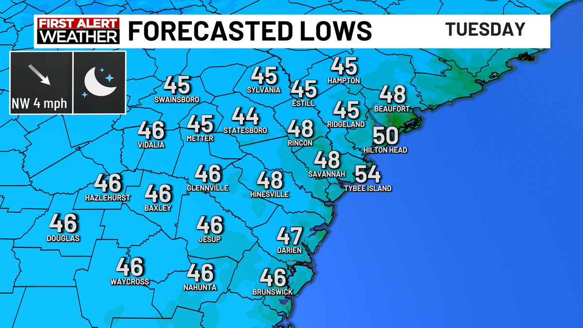 WxDylanSmith's tweet image. Get ready to need to pull out more of that heavier winter gear, we'll have 40s return to the forecast by mid-week! #chillyweather #savannahga