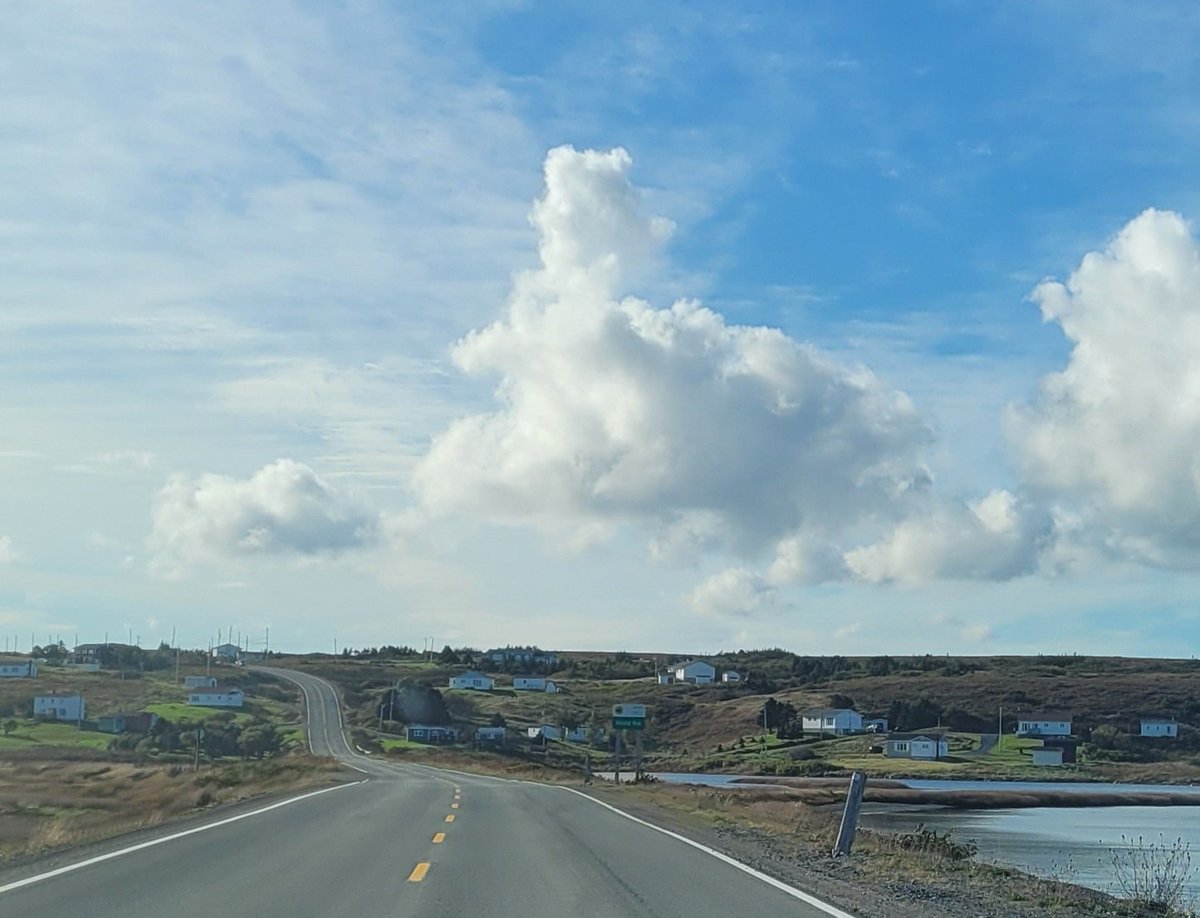 I spotted a cloud that looked like Newfoundland as I drove through Biscay Bay, NL this afternoon! @EddieSheerr - Is this a rare weather occurrence? 😀