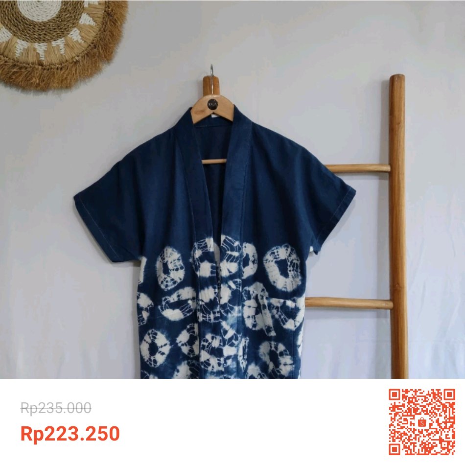 Saya menjual Kaja Shibori - Outer Wanita Lengan Pendek Shibori Biru 104 (Kay-01) seharga Rp223.250. Dapatkan produk ini hanya di Shopee! shope.ee/5V3wAJP1Jz?sha… #ShopeeID