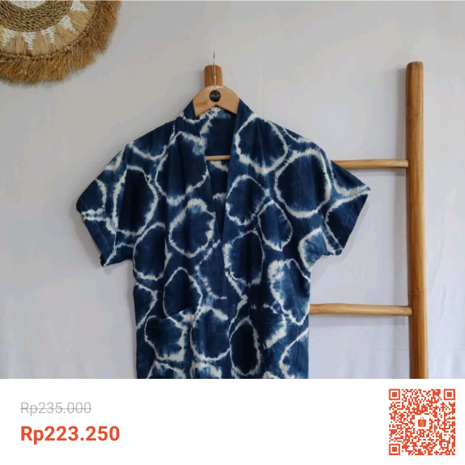 Saya menjual Kaja Shibori - Outer Wanita Lengan Pendek Shibori Handmade 108 (Kay-03) seharga Rp223.250. Dapatkan produk ini hanya di Shopee! shope.ee/6zsjx2Oiw6?sha… #ShopeeID