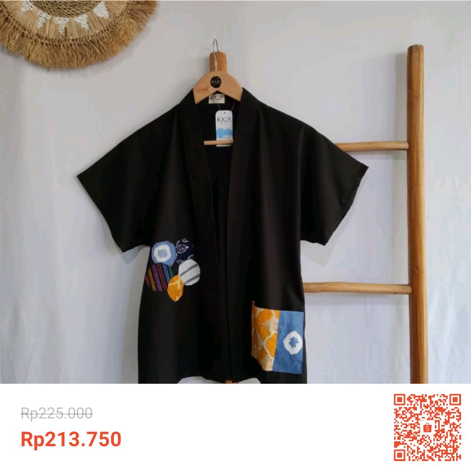 Saya menjual Kaja Shibori - Outer Wanita Lengan Pendek Patchwork Hitam (Kal-01) seharga Rp213.750. Dapatkan produk ini hanya di Shopee! shope.ee/qI6bmNyWf?shar… #ShopeeID