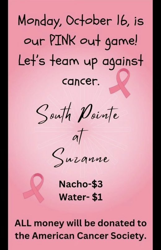 Join us tomorrow for football and nachos! Wear your pink so we have a PINK out at the 3:15pm game!