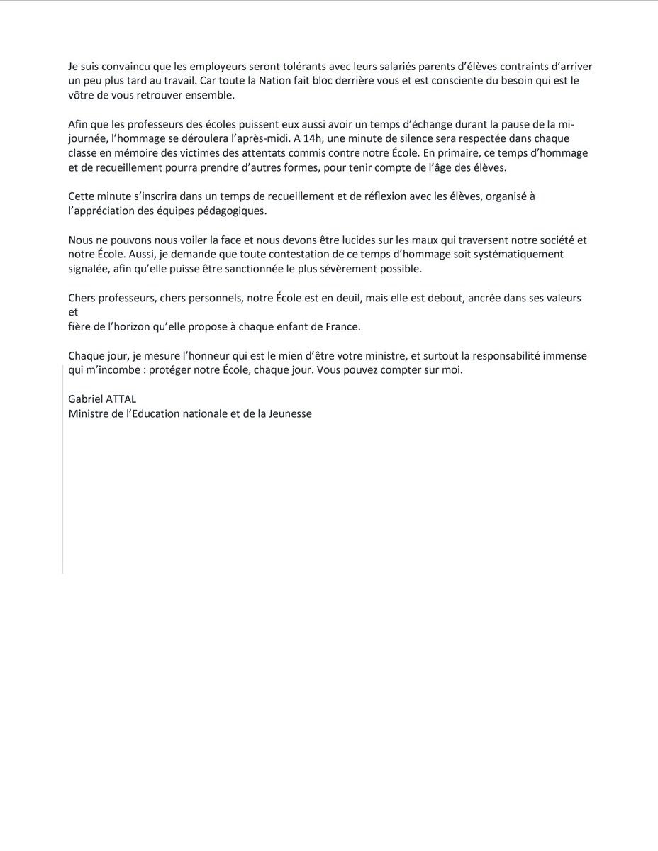 📄 Communiqué du Comité Régional FCPE Ile-de-France
🕊 Hommage à Dominique Bernard, professeur assassiné à #Arras.
📌 Lundi 16 octobre à 18h00
📍 Place de la République/Paris
<a href="/education_gouv/">Ministère Éducation nationale</a> <a href="/FCPE94/">FCPE94</a> <a href="/AcCreteil/">Académie de Créteil</a> <a href="/Prefet94/">Préfet du Val-de-Marne</a> <a href="/valdemarne_94/">Val-de-Marne</a> <a href="/FCPE_nationale/">FCPE_nationale</a>