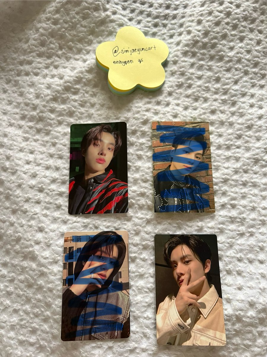 simjaeyuncart's tweet photo. wts lfb ph

ENHYPEN JAKE &amp; HEESEUNG &amp; JAY PCS

- Album, Selca, Holo, Polaroid, Japan
- POB, Lucky Draw, Yzy, Naver Live
- Uniform, Wallet, Pillow, Weverse
- Broadcast, Event, Fansign

All in good condi, DM me to buy :)

t. photocards, pocas, pc, enha, pre order benefit, pom https://t.co/AcehvclFCv