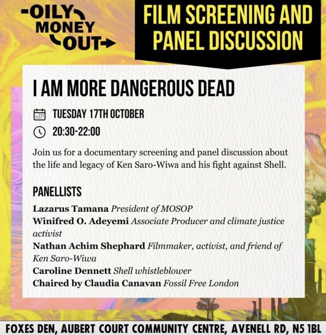 An emotional re-telling of the paths that led to the execution of Ken Sara-Wiwa &amp; 8 other members of MOSOP (Movement for the Survival of Ogoni People), aka the #Ogoni 9 in 1995. 
 
A call to action, to deliver justice, hope, and a safe future for Ogoni people, all people #IAMDD