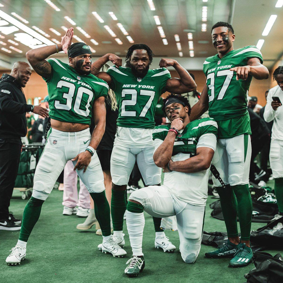 nyjets's tweet image. Only had four active cornerbacks today.

All four stepped up big time.