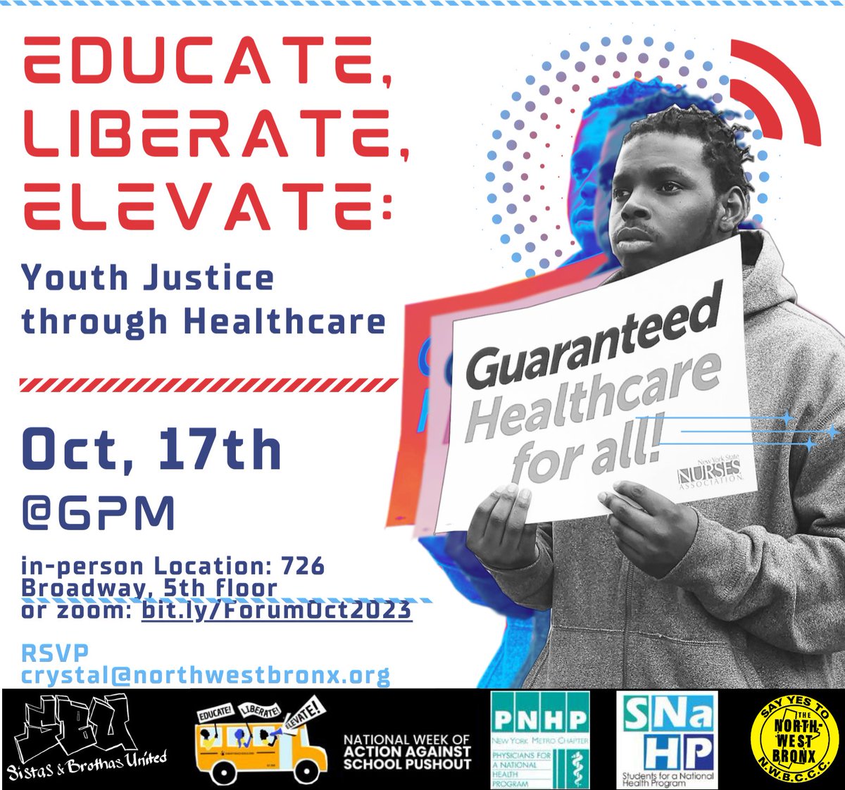 We're excited to participate in @DignityinSchool 2023 National Week of Action! On Oct 17, we're co-hosting an event to discuss the connections between access to healthcare & youth educational outcomes. Join us! #DSCWoA2023

 #EducateLiberateElevate #PassNYHealth