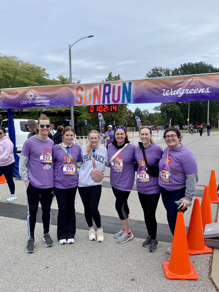 LauraChallen's tweet photo. It was a great time at today’s Sun Run with @UHSPedu’s Pediatric Pharmacy Association to support a #FutureDeserved for the patients and families of Cardinal Glennon! https://t.co/bSsZbh5jlm