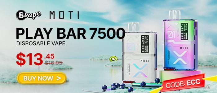 EcigClick's tweet image. We have a great vape deal on the Moti Play Bar 7500 disposable vape.
#USA followers can save $3.55 with our discount code over at @EightVape 👉 bit.ly/3rI7sXD
#DiscountCode #VoucherCode #8vape #MotiPlayBar #PlayBar7500 #DisposableVape #Vape #Vaping #Ecigclick