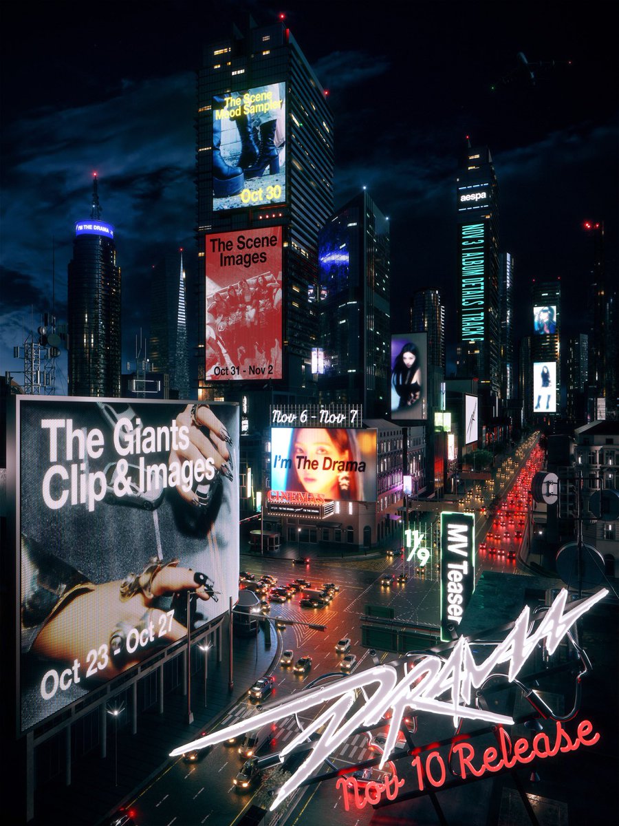 aespa_official's tweet image. 에스파가 쓰는 새 ‘Drama’! 네 번째 미니앨범 스케줄 포스터 공개 화제!
다채로운 티징 콘텐츠 예고로 컴백 기대감 UP!

n.news.naver.com/entertain/arti…

#aespa #æspa #에스파 
#Drama #aespaDrama