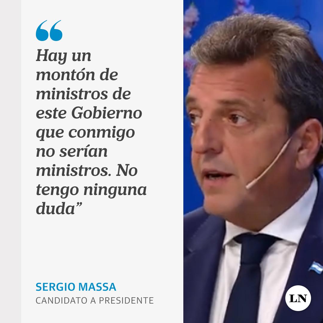 🗣Sergio Massa, en la mesaza de Mirtha Legrand: "Hay un montón de ministros de este Gobierno que conmigo no serían ministros. No tengo ninguna duda".