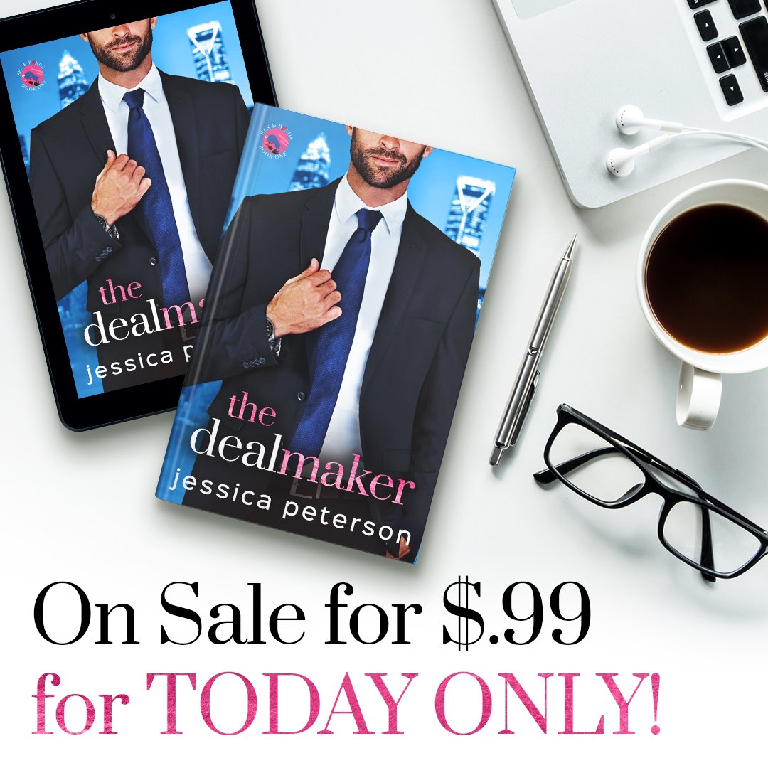 An outrageously sexy, enemies-to-lovers, romantic comedy set in the high-stakes world of Wall Street.  The Dealmaker by Jessica Peterson is on sale for 99¢ today only!  Download today! Amazon: amzn.to/3IJ9t8p Amazon Worldwide: mybook.to/TheDealmaker