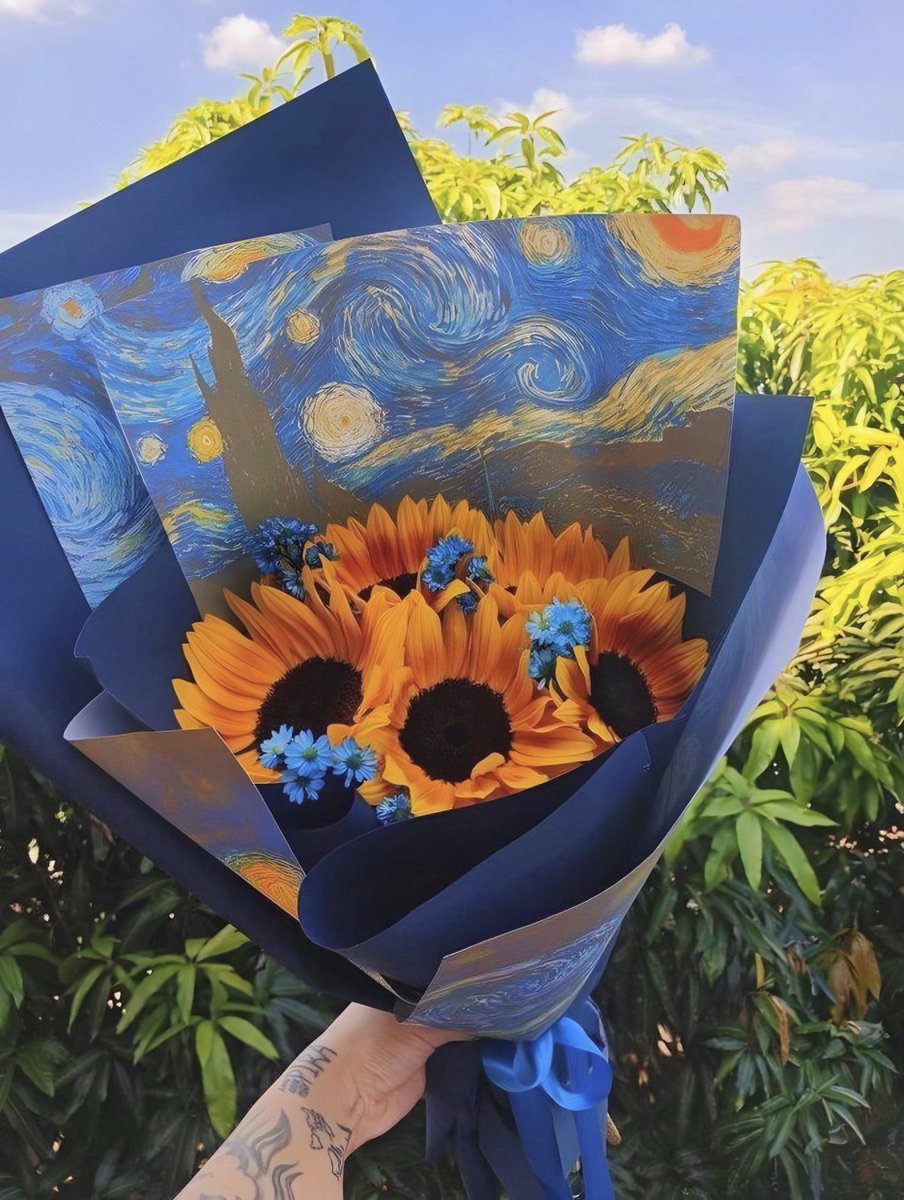 un ramo de flores de Van Gogh.