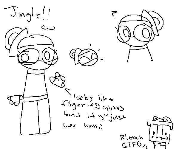 fizz_a_rolls's tweet photo. can ppl draw her more pls, anyways, lil hced design of jingle!! shes so stupid/pos
#dfrpg #cridab #cridab2 #daveandbambi https://t.co/wS94qiDRES