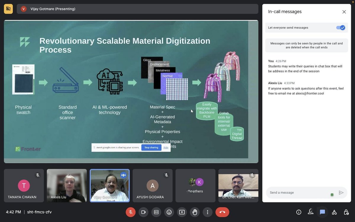 chetramthurwal's tweet photo. A webinar was organized on
 “Role of 3D Digital Material Creation and Reducing Physical Sample Making Process in Textile &amp; Fashion Industry"
Speakers: Dr. Vijay Gotmare
Representative Director 
Ms. Alexis Liu
Head of International Business, https://t.co/rBFRH8sZR3 Inc. (Taiwan) https://t.co/08LdjOA7SB