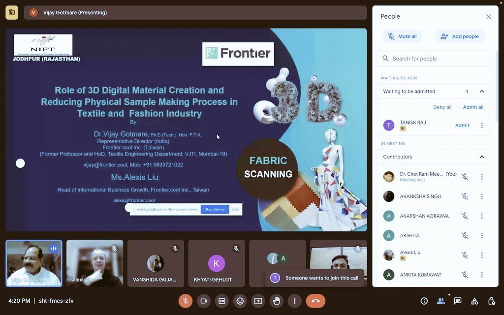 chetramthurwal's tweet photo. A webinar was organized on
 “Role of 3D Digital Material Creation and Reducing Physical Sample Making Process in Textile &amp; Fashion Industry"
Speakers: Dr. Vijay Gotmare
Representative Director 
Ms. Alexis Liu
Head of International Business, https://t.co/rBFRH8sZR3 Inc. (Taiwan) https://t.co/08LdjOA7SB