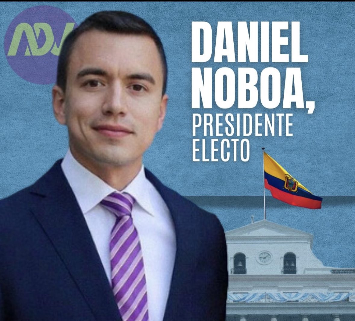 mafervn29's tweet photo. Hoy ganó la esperanza, ganó #Ecuador. Felicitaciones @DanielNoboaOk https://t.co/MoGSD4Kt2F