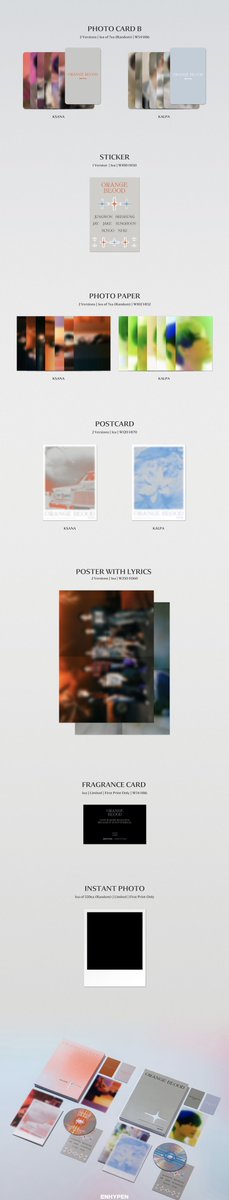 enhypenupdates's tweet photo. [INFO] 231016

ENHYPEN’s 5th Mini Album <ORANGE BLOOD> will have a total of 3 versions!

- 2 Standard Versions
• KSANA
• KALPA

- 1 ENGENE Version

@ENHYPEN_members @ENHYPEN #ENHYPEN #엔하이픈 #ORANGEBLOOD https://t.co/CtJCnmgaR7