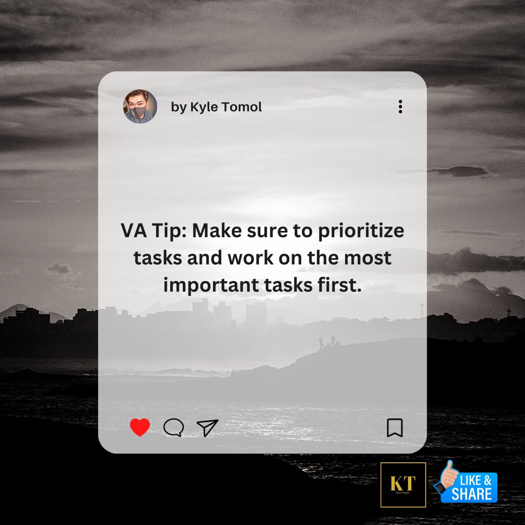 KyleTomol's tweet image. Prioritizing tasks is key! 🗂️

Banish distractions, and focus on one task at a time.

Stay organized, stay focused, and watch your success soar! 🚀 #PrioritizingTasks #ProductivityHacks #TimeManagement