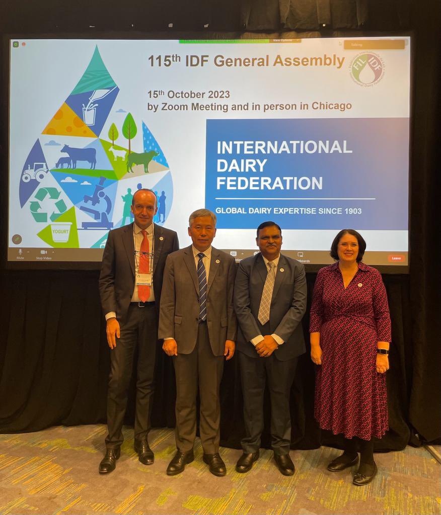 NDDB_Coop's tweet photo. NDDB family extends its heartiest congratulations to Dr @ShahMeenesh , Chairman & Managing Director, NDDB for getting elected to the Board of @FIL_IDF as a delegate of the General Assembly and getting opportunity and responsibility to represent the voice of millions of dairy farmers from the small holder based dairying system to the global forum. 

Dr Shah while thanking the Delegates of IDF, mentioned that representation from India to the Board will definitely be a win-win for the global dairy sector as the growth of the International dairy sector would continue to be fuelled by India and with implementation of the advanced scientific measures and technologies, Indian dairy system will become more efficient, effective and sustainable. He assured IDF Board that the collective journey will bring out the best for the global dairy sector.