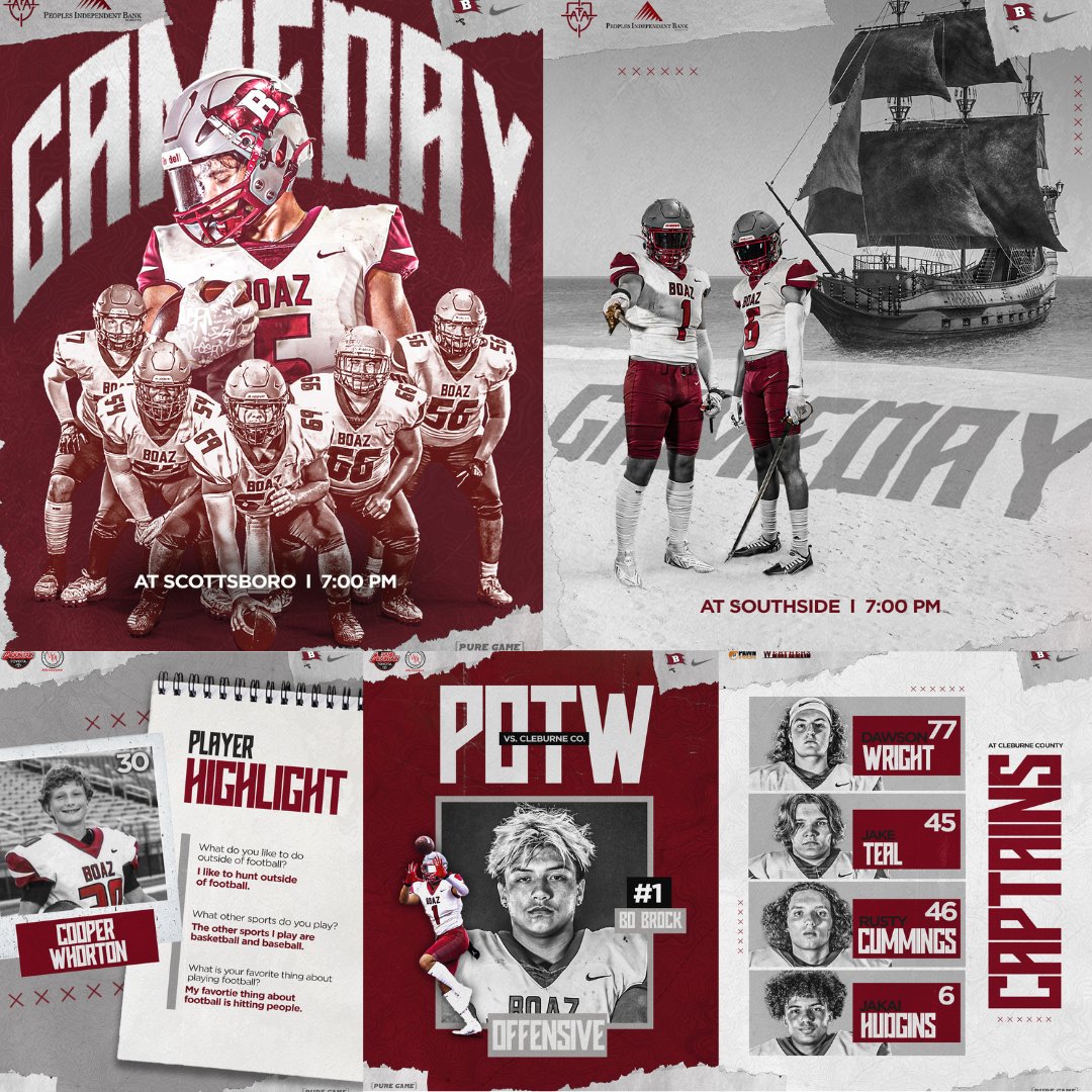 Boaz Pirates Football Schedule 2025 portefeuille carte