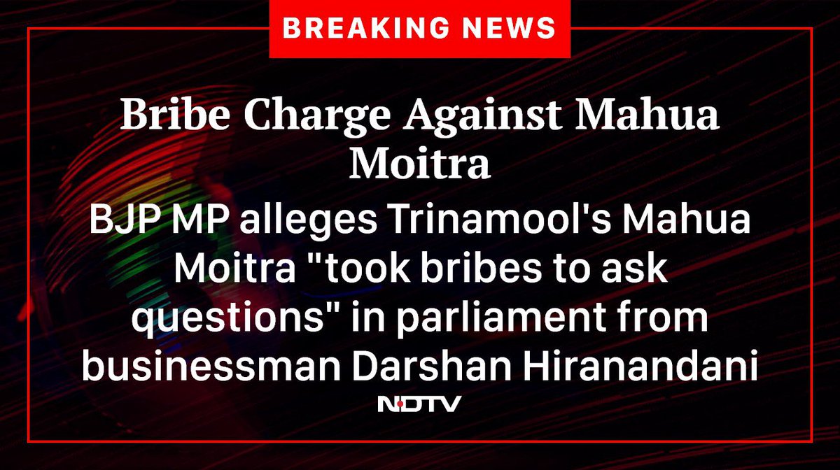 pamelagoswami9's tweet image. #MahuaMoitra took bribes to ask questions in the parliament from businessman Hiranandani and to attack our hon’ble PM @narendramodi Ji and hon’ble HM @AmitShah Ji! Such a misuse of power and such a disrespect to our temple of democracy! Representatives of #Congress or #Trinamool…