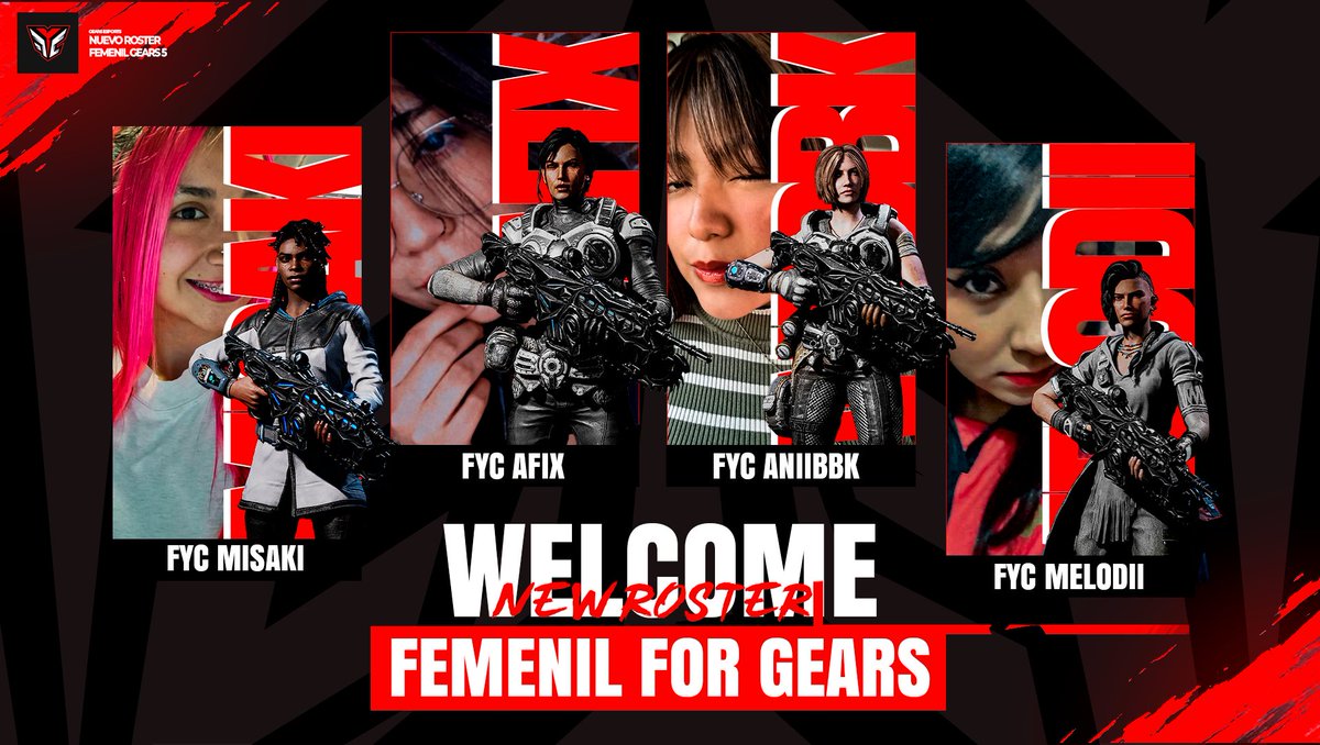 FYCEsports's tweet photo. ¡LLEGAN NUEVAS REINAS AL EQUIPO! 🔥🏆
Estamos muy contentos de anunciar a las nuevas integrantes de FYC Queens 👑
🔴 @AfixFlakk
🔴 @MeLODii_Ei3
🔴 @misakisoo_
🔴 @aniibbk
#FYCFAM https://t.co/m3NhabkTrn