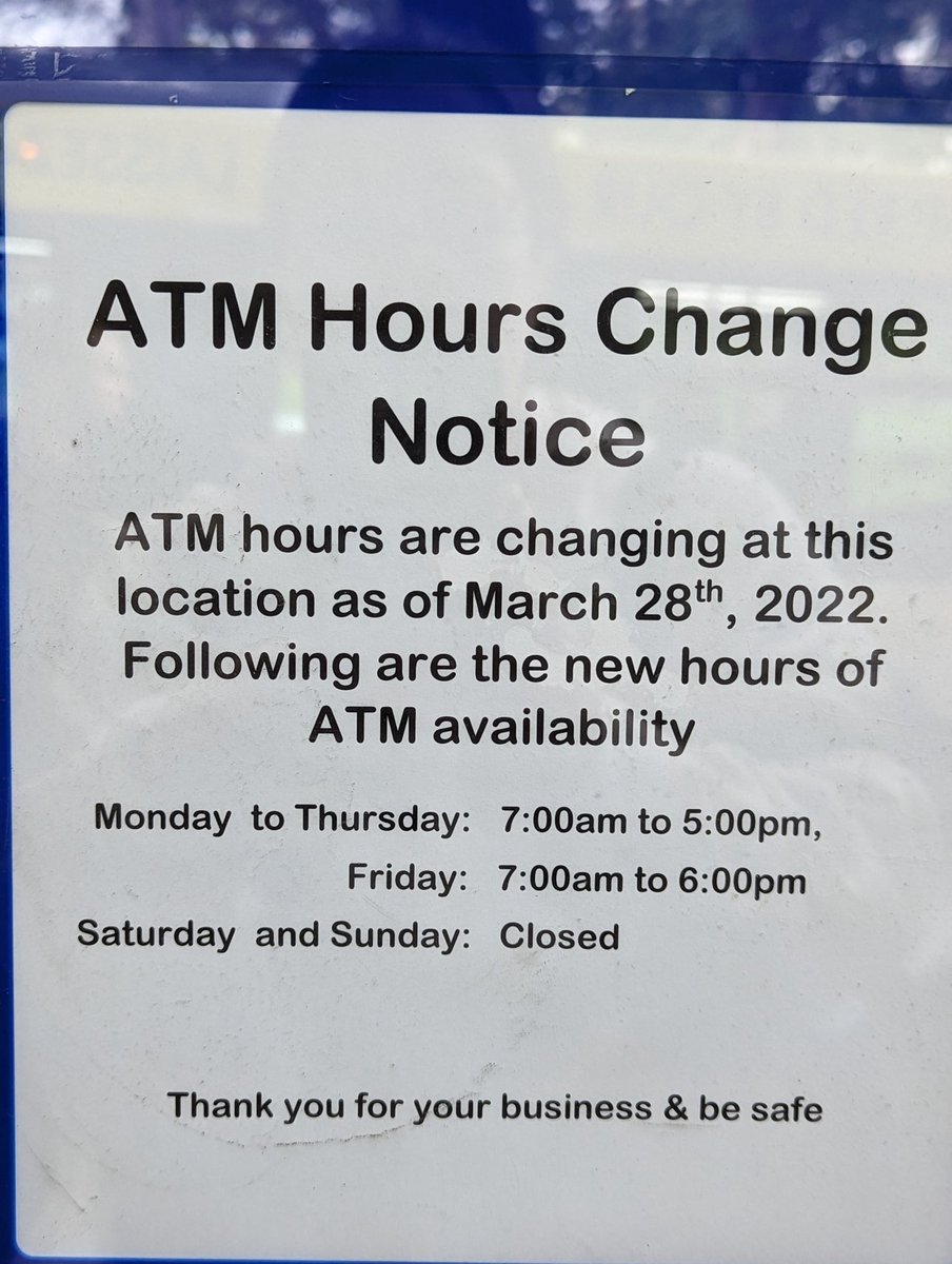 s_ingalls's tweet photo. Dear @RBC  I am leaving.
#1 setting up an account takes an appt
#2 Replacing debit cards takes 2-3 weeks #3 inaccessible debit machine on weekends and at night https://t.co/HsDkSiolea