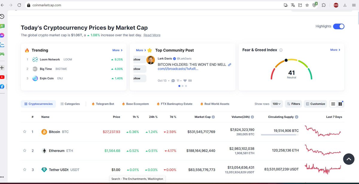 duytuanfpoly's tweet photo. First time here, just question myself with the ability of dealing with numbers. My head is spinning now:((

#Bitcoin #CoinMarketCap #trynewthing
#Learning
#CHEO https://t.co/Vxssf9pzWV