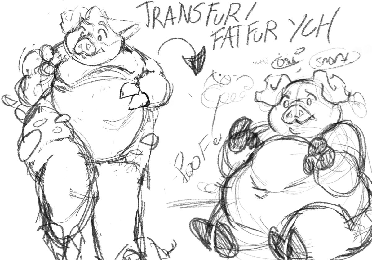 ChungusAx's tweet photo. PIG TRANSFORMATION / WEIGHT GAIN YCH - $30 for fully finished!

any species / gender, can make ANY modifications!
i'm still in need of cash, so, i'd be happy to take these! :D after all, it's always fun embarassing piggies~

DM for slot! unlimited!
#fatfur #tfeveryday #transfur https://t.co/r2yX1An0m9