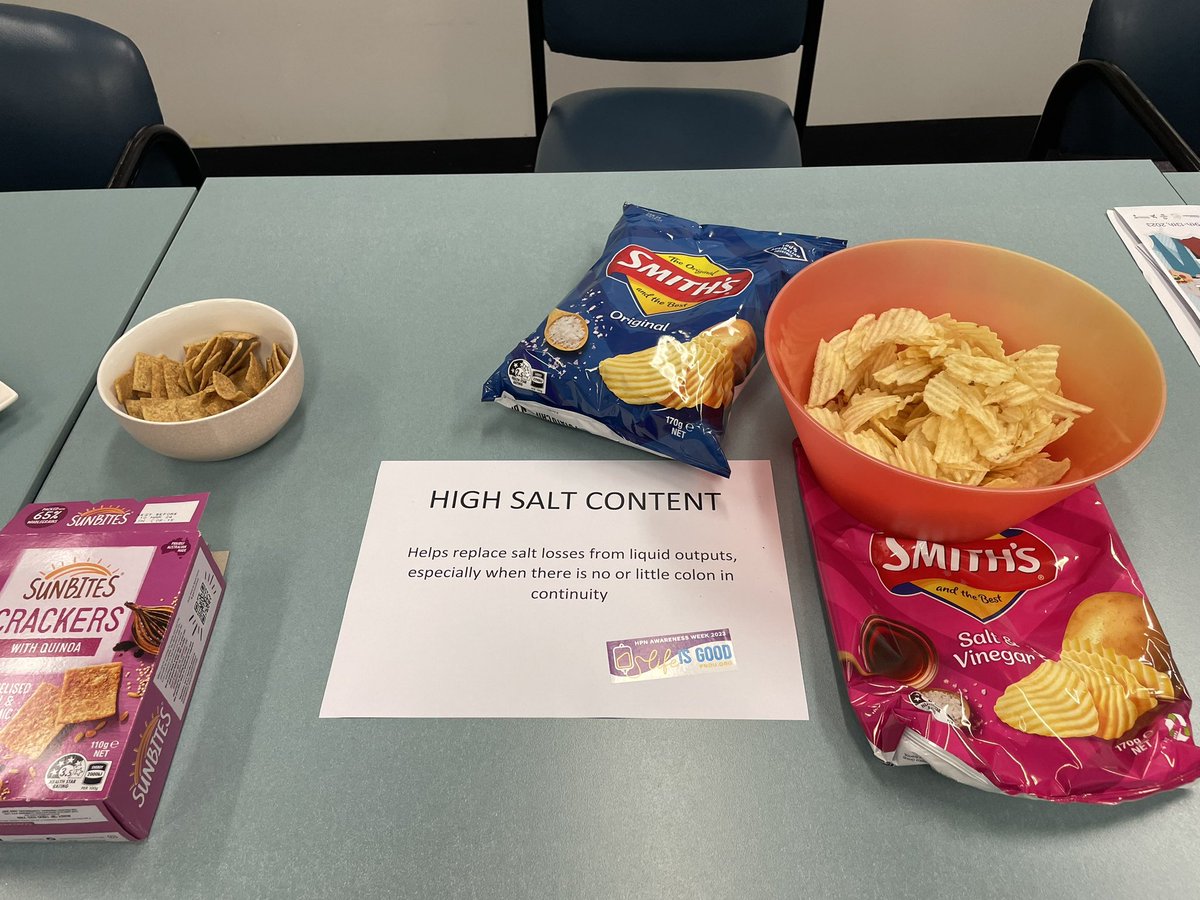 Happy #HPN awareness week everyone! Our team have started our celebrations with a ‘snack and learn’ morning tea for our colleagues of what it is the be on a dry diet for short gut syndrome @MetroNorthHHS @AuSPENfeed @OleyFoundation @PINNTCharity #HPNlife