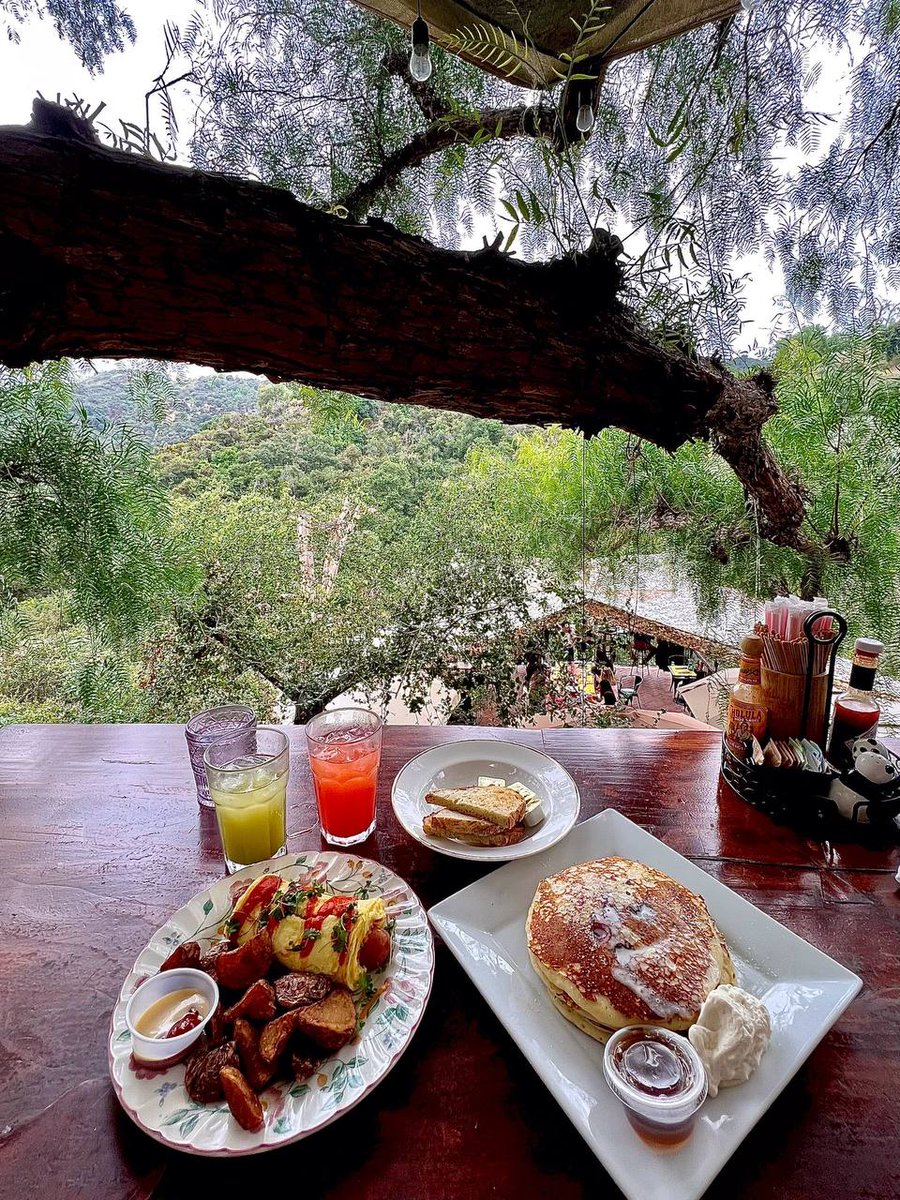 Whenever I feel bad, I go to this cliff restaurant in Topanga
The dining environment is very good
There is a hike next to it. You can go up the mountain in the morning and come down to eat.
Because it’s super quiet in the mountains and the oxygen content is very high