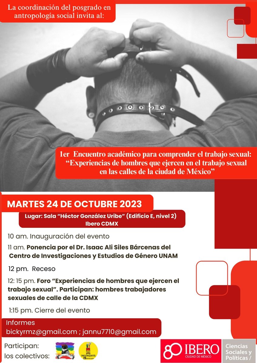 inclusivoql's tweet photo. Nos vemos en la @IBERO_mx en el encuentro académico de hombres trabajadores sexuales, donde los compañeros HTS serán los expositores #HTSconcientes #trabajosexualestrabajo https://t.co/OqMYdU4phC