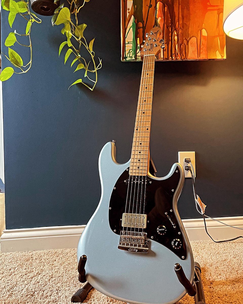 After and before! Thank you to @aftermanguitars for a killer pickguard refresh on my @sterlingbymusicman cutlass! It adds the right class to my poor man's @rabeaafro style axe! #bareknucklepickups #silo #seymourduncan Hear it on <a href="/tornskymusic/">Torn Sky Music</a> new single "Song to the Wicked"