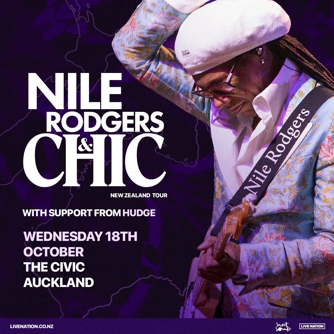 LiveNationNZ's tweet photo. 🕺🪩 EVERYBODY DANCE! Masters of funk @nilerodgers &amp; CHIC are landing in Auckland THIS WEEK! Supported by @papahudge.

Final tickets at https://t.co/RY38gCX6Mv https://t.co/aAZeWg0032