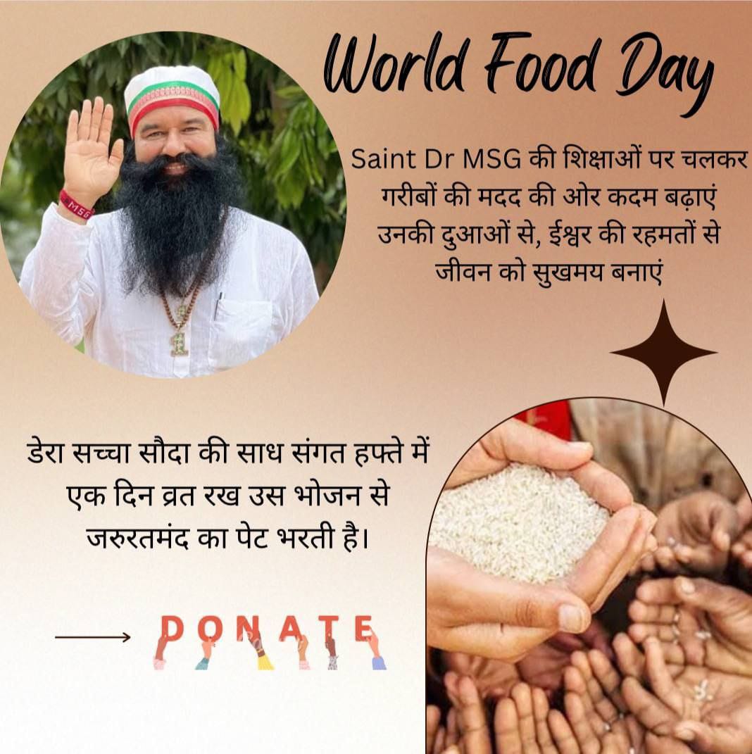 maan_suk11464's tweet photo. There are many people in this world who starve for food they didn't get even vegetable a single time proper meal Saint Dr Gurmeet ram rahim singh ji insan started food bank intiative where volunteer fast for one day and that food is disturbed to needy
#worldfoodbank https://t.co/d6JsE05zYp