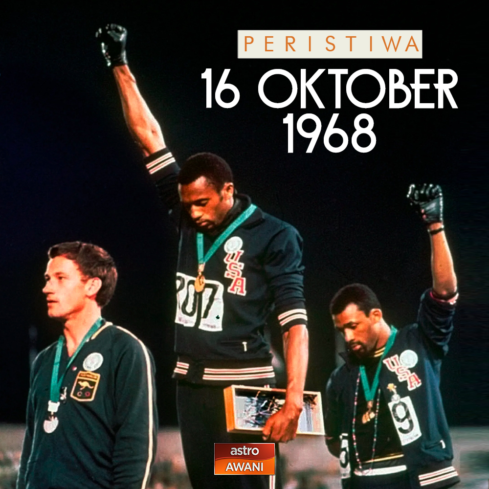 Hari ini 55 tahun yang lalu, ‘Black Power salute’ dipersembahkan pada Sukan Olimpik 1968 di Mexico City. Edisi Olimpik tersebut berlangsung pada ketika pergerakan hak sivil sedang memuncak di AS. Wujud ugutan boikot sebagai protes perkauman terhadap warga kulit hitam di AS,