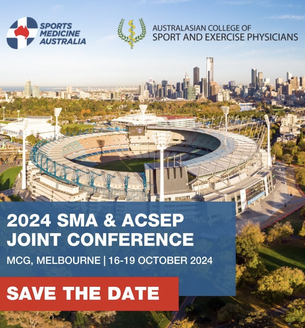 Save the date. Enormous week in 2024.  <a href="/ACSEP_/">ACSEP</a> <a href="/SMA_News/">Sports Medicine Australia</a> <a href="/SEMSA_au/">SEMSA</a>