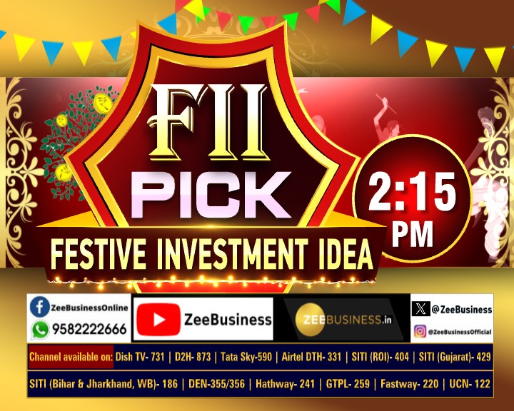 ZeeBusiness's tweet photo. ✨इस त्योहारी सीजन आपको मिलेगी निवेश की एक शानदार FII PICK...  

रोज लीजिए 'FESTIVE INVESTMENT IDEA'...  

देखिए FII PICK हर रोज @ 9:40 AM और 2:15 PM

#NavratriOnZee #Investment #FIIPICK #StockMarket https://t.co/3JX7kSYwHO