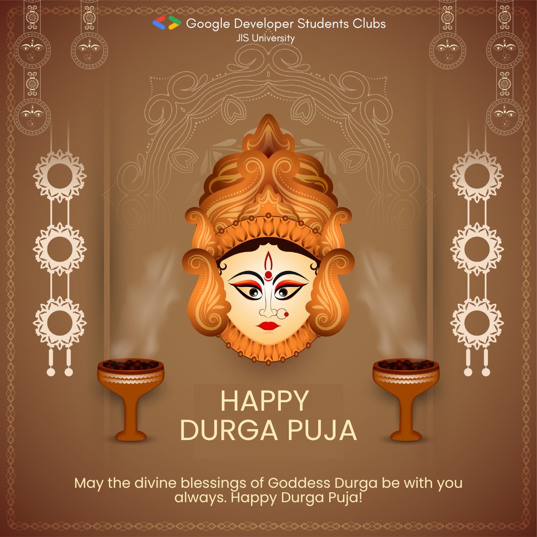 dscjisu's tweet photo. On this auspicious occasion of both Mohaloya and the onset of Navaratri and Durgapuja, GDSCJISU wishes everyone good health, prosperity and success. May this festive season bring you a lot of happiness and joy❤️‍🔥 #Navratri
#DurgaPuja #DSCJISU https://t.co/Cf6XLCXG35