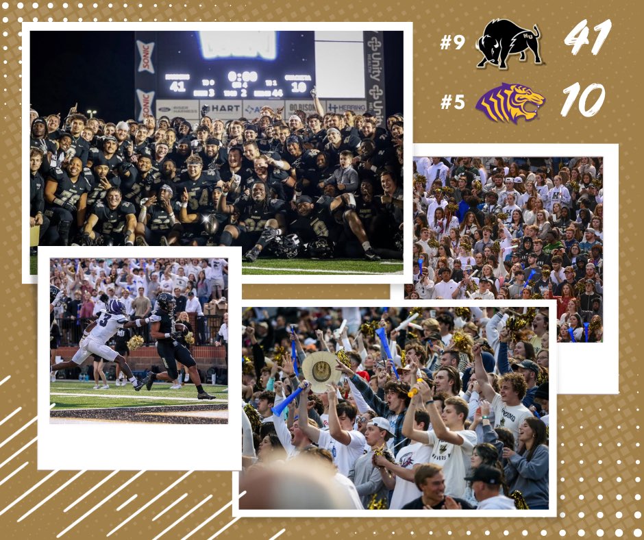 THANK YOU so much to the best fans in Division II football for making last night so special! We can’t wait to do it again! #HonorGod #HUCodeBlack