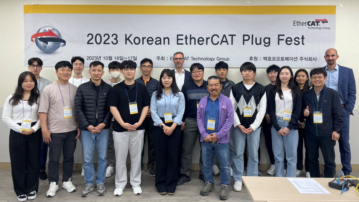 Manufacturers of #EtherCAT devices, codes, and tools are gathering in #Seoul for the #Korean EtherCAT Plug Fest 2023 taking place on October 16 and 17,  hosted by ETG member company <a href="/beckhoff/">Beckhoff Automation</a>.