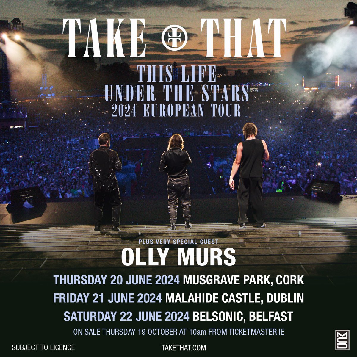 Could NEVER FORGET about you lot!! 🇮🇪 Buzzing to join <a href="/takethat/">Take That</a> in Ireland next June! 🤩 Tickets on sale this Thursday, 19th October! See you all there😎 tix.to/TakeThat