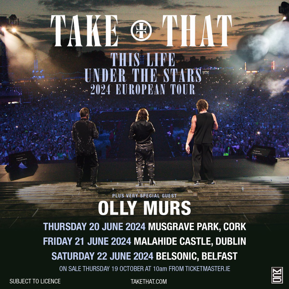 Could NEVER FORGET about you lot!! 🇮🇪 Buzzing to join @takethat in Ireland next June! 🤩 Tickets on sale this Thursday, 19th October! See you all there😎 tix.to/TakeThat