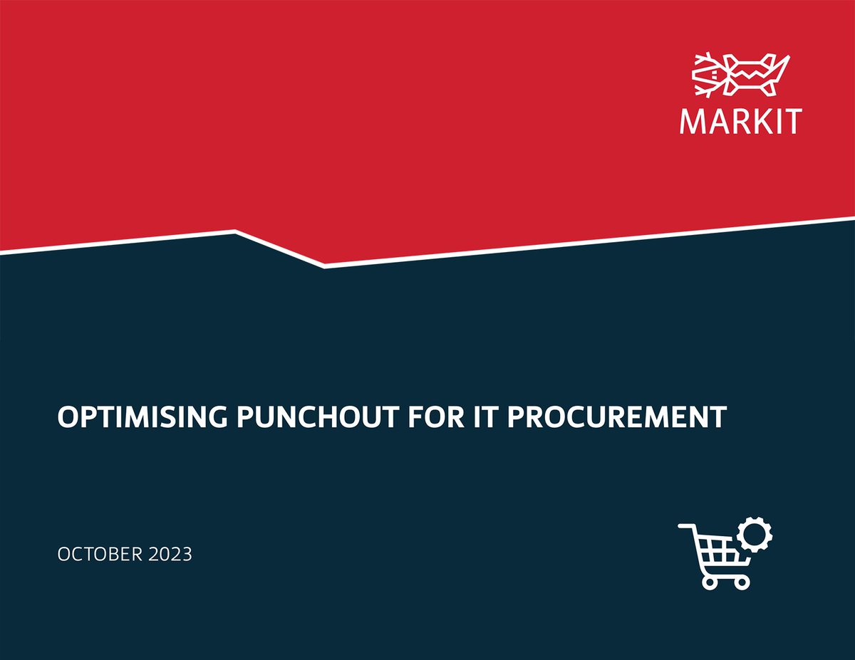 MarkIT_EU's tweet photo. Punchout integration with a real-time marketplace for buying IT devices offers benefits in terms of efficiency, real-time information access, and centralised procurement. It also comes with challenges.  This free report  weighs the risks and benefits.
https://t.co/BkPhwRcoRC https://t.co/XmsW92kWXh