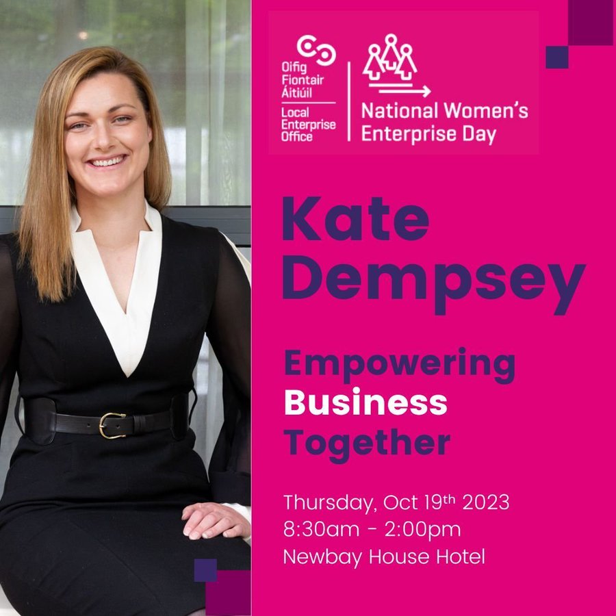 📢Our CEO Kate Dempsey is a Panel Speaker for this year’s National Women’s Enterprise Day on the Thursday 19th October, hosted by @LEOwexford ⚡️

Check out the event below and book your tickets! 
👇
bit.ly/3OTHvwK