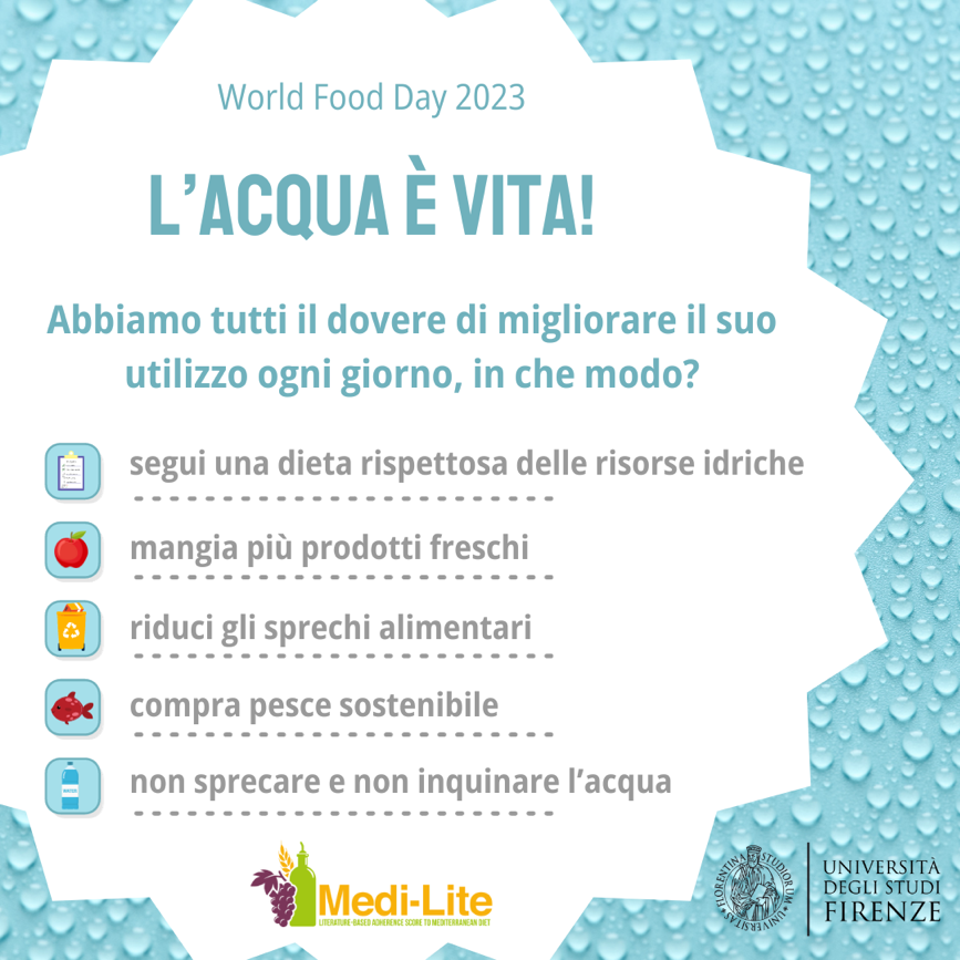 Università di Firenze (@uni_firenze) on Twitter photo #WorldFoodDay L'acqua è vita!
Gli alimenti che consumiamo e il modo in cui vengono prodotti hanno ripercussioni sull’acqua.
Abbiamo tutti il dovere di migliorare il suo utilizzo. Come? 👇
#WaterAction <a href="/FAO/">Food and Agriculture Organization</a> #WorldFoodDay L'acqua è vita!
Gli alimenti che consumiamo e il modo in cui vengono prodotti hanno ripercussioni sull’acqua.
Abbiamo tutti il dovere di migliorare il suo utilizzo. Come? 👇
#WaterAction <a href="/FAO/">Food and Agriculture Organization</a>