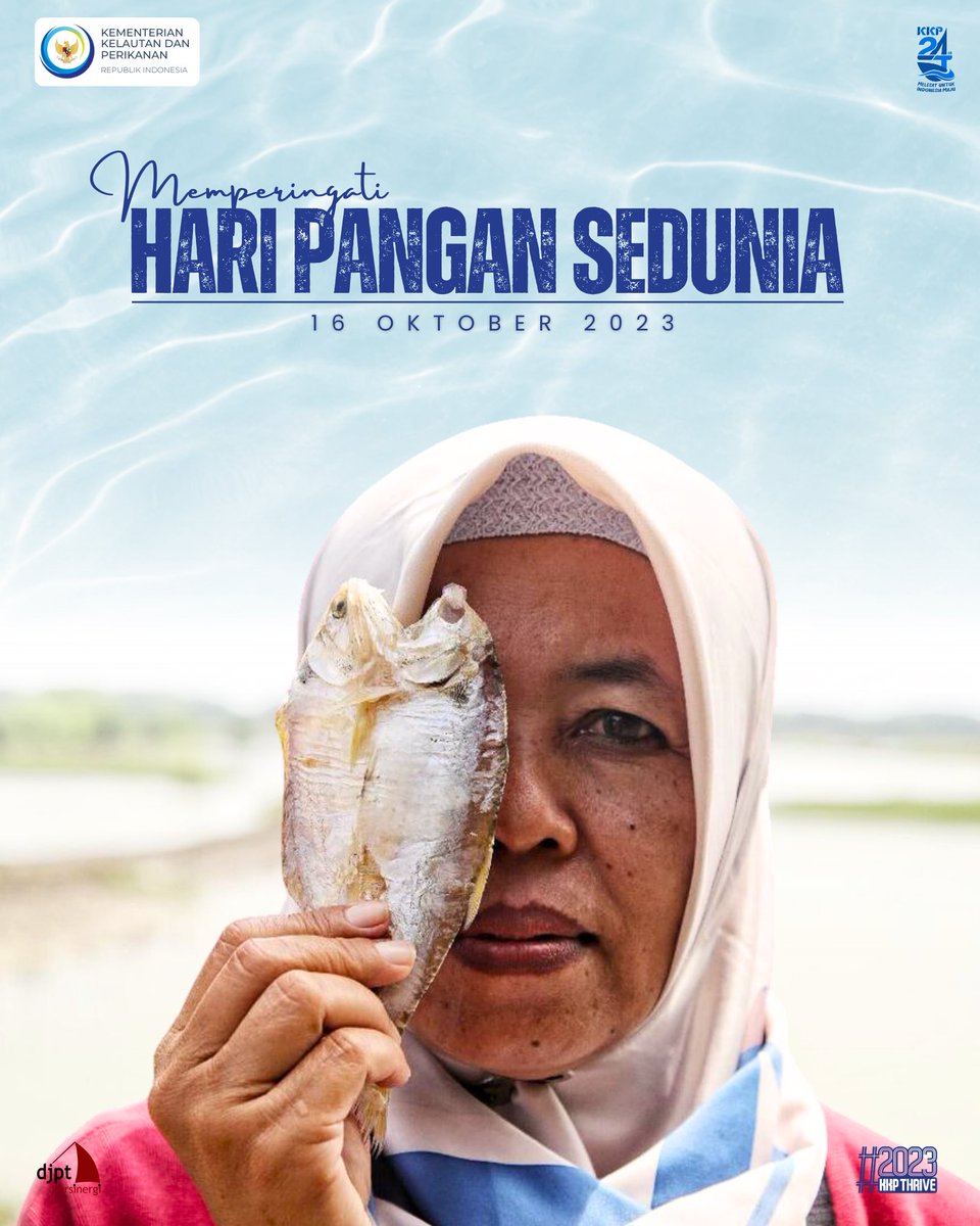 djpt_kkp's tweet photo. Selamat Hari Pangan Sedunia!
Water is Life, Water is Food. Leave No One Behind.
Mari tingkatkan kesadaran akan pentingnya pengelolaan air yang berperan penting bagi kehidupan dan sumber pangan berkelanjutan.

#KKPThrive #DJPTBersinergi #EkonomiBiru https://t.co/NfJgD0BC0M